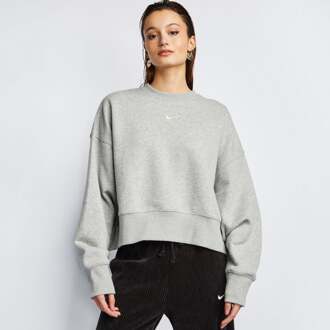 Nike Sportswear Sweatshirts Dames - Grijs - Maat L - Katoen Fleece Grey