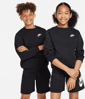 Nike Sportswear Sweatshirts Kinder - Zwart - Maat 122 - 128 CM - Katoen Fleece Black