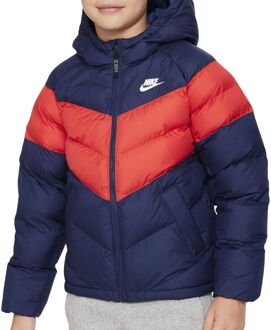 Nike Sportswear Synthetic Fill Hooded Winterjas Junior navy - rood - S-128/140