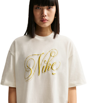 Nike Sportswear T-shirts Dames - Wit - Maat 34 - Katoen Jersey White