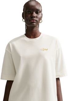 Nike Sportswear T-shirts Dames - Wit - Maat 38 - Katoen Jersey White