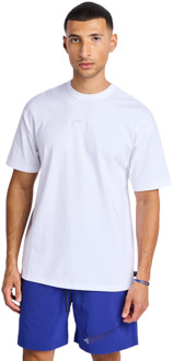 Nike Sportswear T-shirts Heren - Wit - Maat L - Katoen Jersey White