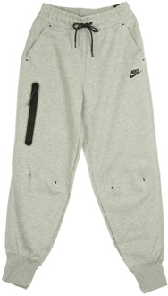 nike sportswear tech fleece joggingbroek grijs dames - L