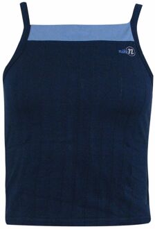 Nike Square Neck Mouwloze Navy Blauwe Dames Top 261086 451 - maat UK 12-14 (Womens)