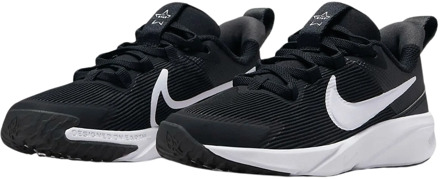 Nike star runner 4 hardloopschoenen zwart/wit kinderen kinderen - 30