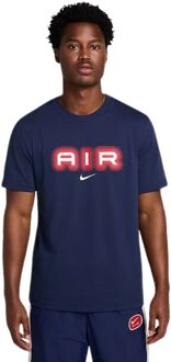 Nike Streatwear Air Graphic Casual T-shirt Heren S Donkerblauw