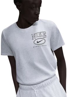 Nike Streatwear Club SS Casaul T-shirt Dames S/36. Midden grijs
