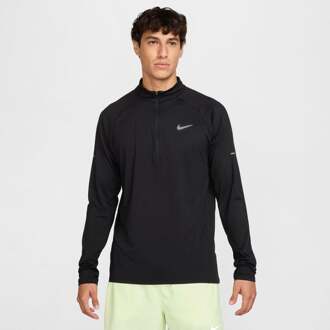 Nike Stride Half-Zip Longsleeve Hardloopshirt Heren-zwart, zilver - XXL