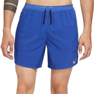 nike stride hardloopshort blauw heren - L