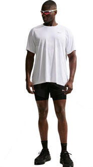 Nike Stride Shirt 2in1 5'' Short Set Heren wit