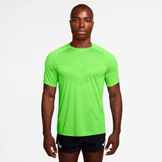 Nike Stride Tee Hardloopshirt Heren-lichtgroen, zilver - S,M,L,XL,XXL