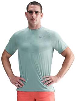 Nike Stride Tee Hardloopshirt Heren-turkoois, zilver - M