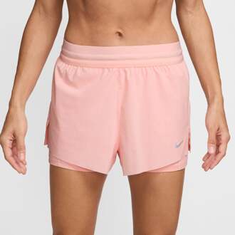 Nike Swift 2in1 Hardloopshorts Dames abrikoos - L