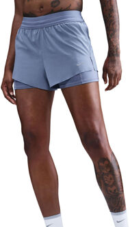 Nike Swift 2in1 Hardloopshorts Dames blaugrau