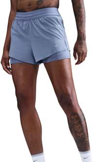 Nike Swift 2in1 Hardloopshorts Dames blauwgrijs - XL