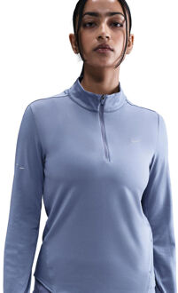 Nike Swift Half-Zip Hardloopshirt Dames blaugrau - L,XL