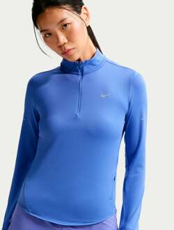 Nike Swift Half-Zip Hardloopshirt Dames blauw - XL