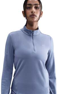 Nike Swift Half-Zip Longsleeve Hardloopshirt Dames-blaugrau, zilver - L,XL