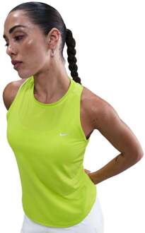 Nike Swift Tank Hardloopshirt Dames-neongeel, zilver - L