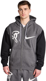 Nike Swoosh Broeken Heren - Grijs - Maat L - Katoen Fleece Grey