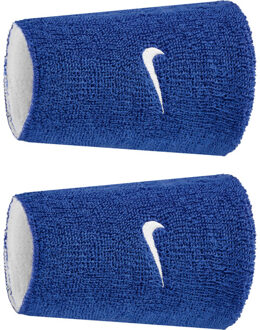 Nike Swoosh Classic Reversible Double Wristband blauw - ONE-SIZE