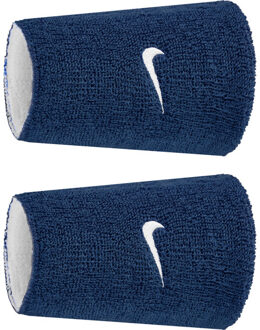 Nike Swoosh Classic Reversible Double Wristband navy - ONE-SIZE