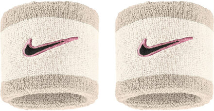 Nike Swoosh Classic Wristband 2-Pack wit/grijs - ONE-SIZE