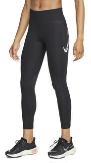 Nike Swoosh Fast Sportlegging Dames Lang XS/34. Zwart