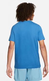 Nike Swoosh Futura Heren T-shirt in blauw
