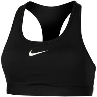 Nike Swoosh Medium Sport-bh Dames zwart - XS