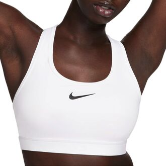 Nike Swoosh Medium Sportbeha Dames wit - XS