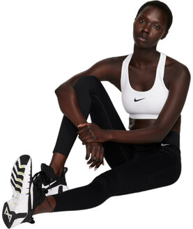 Nike Swoosh Medium Support BH 7/8 Legging Set Dames zwart/grijs