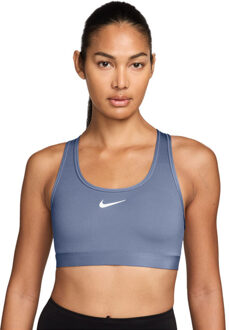 Nike Swoosh Medium Support Padded Sport BH blauw - L