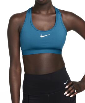 Nike Swoosh Medium-Support Sportbeha blauw - XS