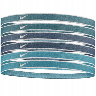 Nike Swoosh metallic sport hoofdband (set van 6) Blauw - One size