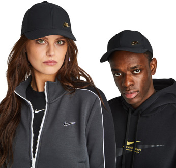 Nike Swoosh Petten Unisex - Zwart - Maat S/M Black