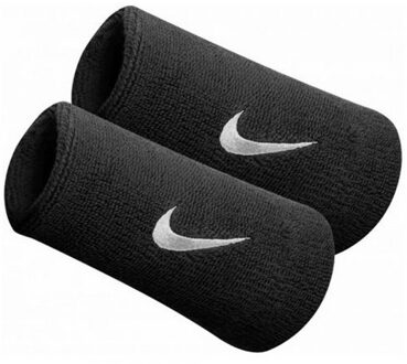 Nike Swoosh Polsbandjes (Set van 2) (Zwart) - One Size
