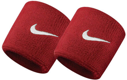 Nike Swoosh zweetband (set van 2) Rood - One size