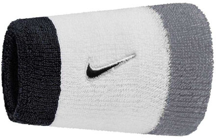 Nike Swoosh Zweetband (Set van 2) (Wit/Grijs/Zwart)
