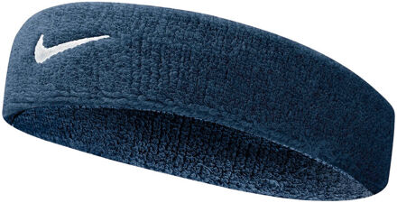 Nike Swoosh - Zweetband - Unisex - Navy/ Wit