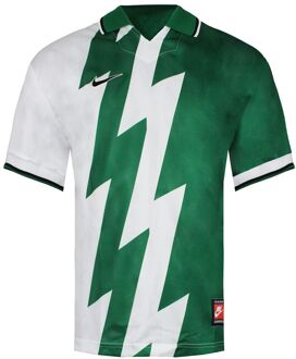 Nike T-shirt met kraag voor heren Wit/Groen - maat 2XL