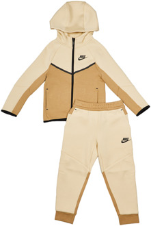 Nike Tech Colorblock Trainingspakken Baby - Beige - Maat 74 - 80 CM