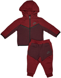 Nike Tech Colorblock Trainingspakken Baby - Rood - Maat 86 - 92 CM Red