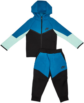 Nike Tech Colorblock Trainingspakken Peuter - Zwart - Maat 104 - 110 CM Black