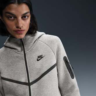 Nike Tech Fleece Hoodies Dames - Grijs - Maat XL - Katoen Jersey Grey