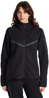 Nike Tech Fleece Hoodies Dames - Zwart - Maat XL - Poly Fleece Black