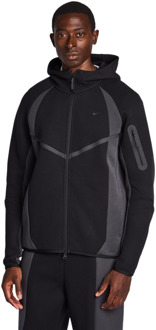 Nike Tech Fleece Hoodies Heren - Zwart - Maat M - Poly Fleece Black