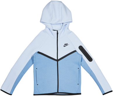 Nike Tech Fleece Hoodies Kinder - Blauw - Maat 137 - 147 CM - Poly Fleece Blue