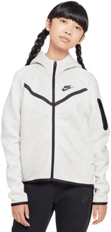 Nike Tech Fleece Hoodies Kinder - Grijs - Maat 128 - 137 CM - Poly Fleece Grey