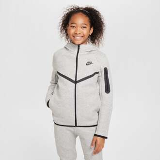 Nike Tech Fleece Hoodies Kinder - Grijs - Maat 158 - 170 CM - Poly Fleece Grey